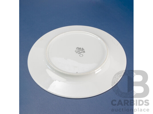 Vintage 1970s Chinese Made American Porcelain Dinner Plate, 26 x 26 cm