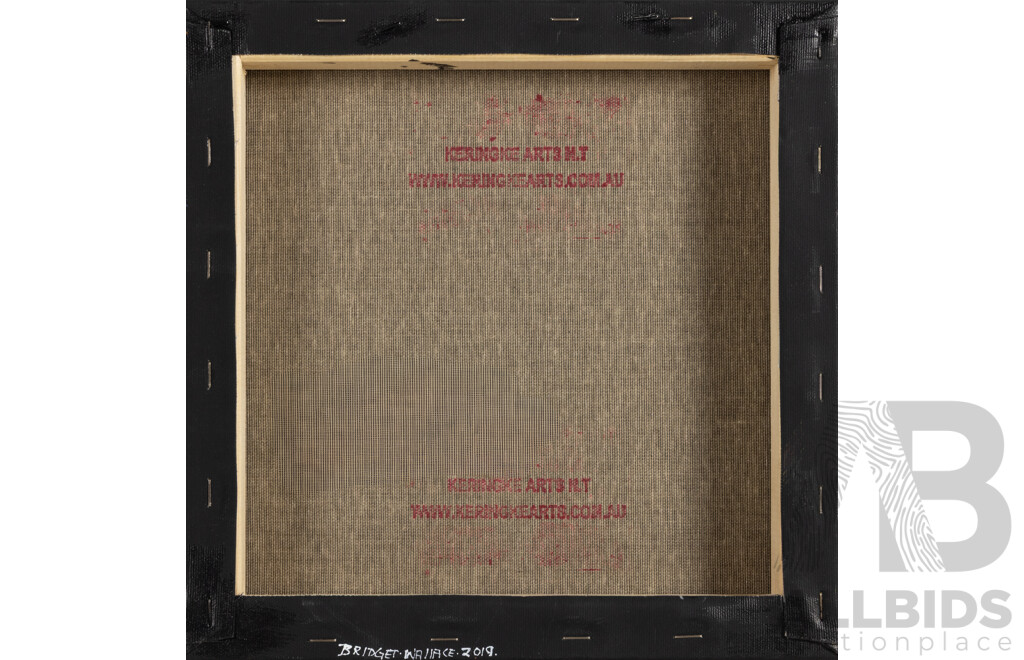 Bridget Wallace (20th Century, Indigenous-Australian), Untitled [Meeting Place & Spirit Country], Original Pair of Acrylic on Canvas, 30H X 30W Cm (largest) (2)