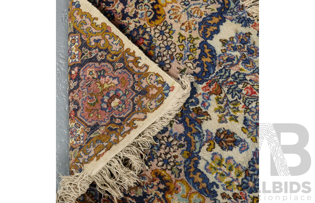 Wonderful Hand Knotted Authentic Kashmiri Silk Rug, 117W x 185L cm