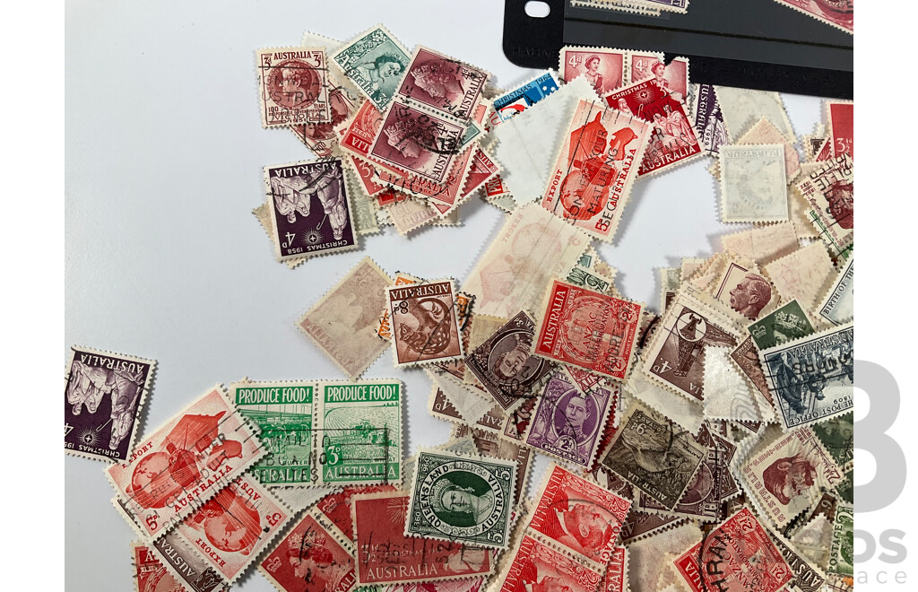 Collection of Australian Predecimal Stamps Including Two Pound Coat of Arms, 1931 Kingsford Smith Set