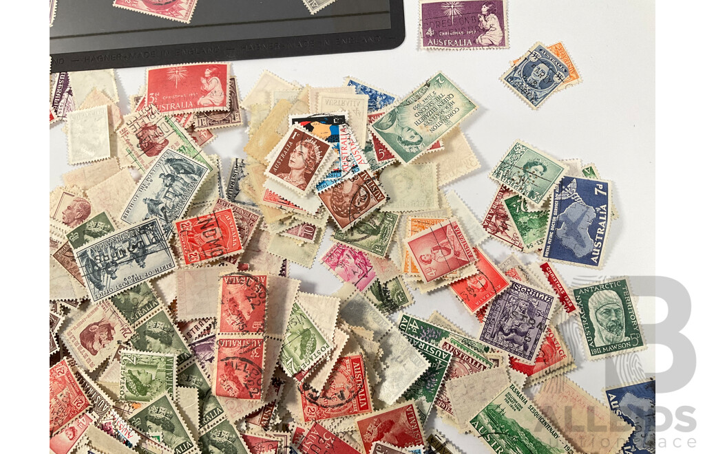 Collection of Australian Predecimal Stamps Including Two Pound Coat of Arms, 1931 Kingsford Smith Set