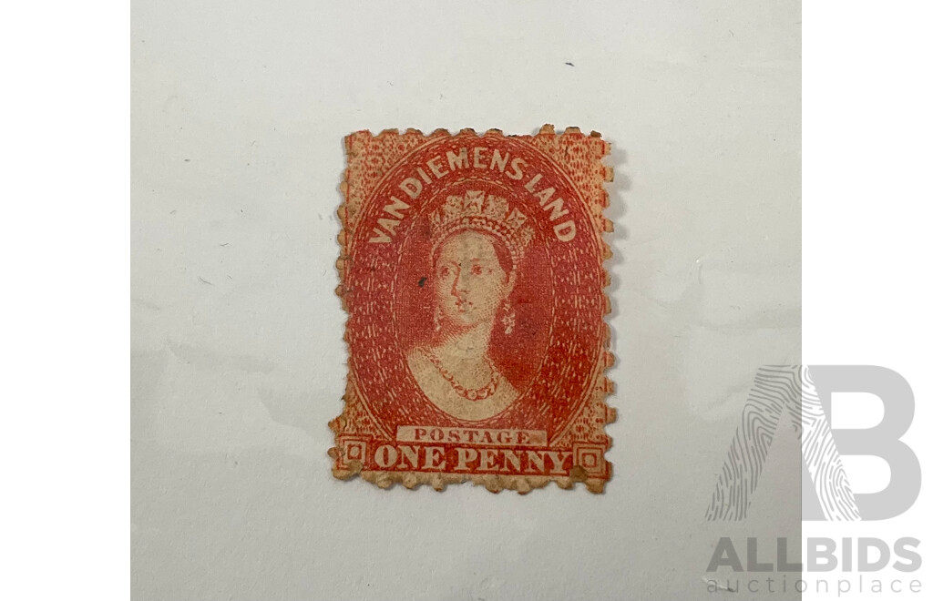 Australian Colonial Stamps Including Van Diemens Land and Queensland QV Chalon Heads, Victoria QV Imperfs