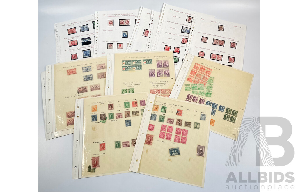 Collection of Australian Predecimal Stamps Spanning 1930's to 1950's Including Mints, Blocks and Sets