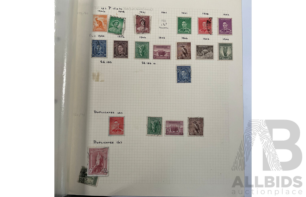 Collection of Australian Predecimal Stamps Spanning 1930's to 1950's Including Mints, Blocks and Sets