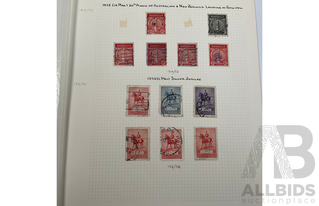 Collection of Australian Predecimal Stamps Spanning 1930's to 1950's Including Mints, Blocks and Sets