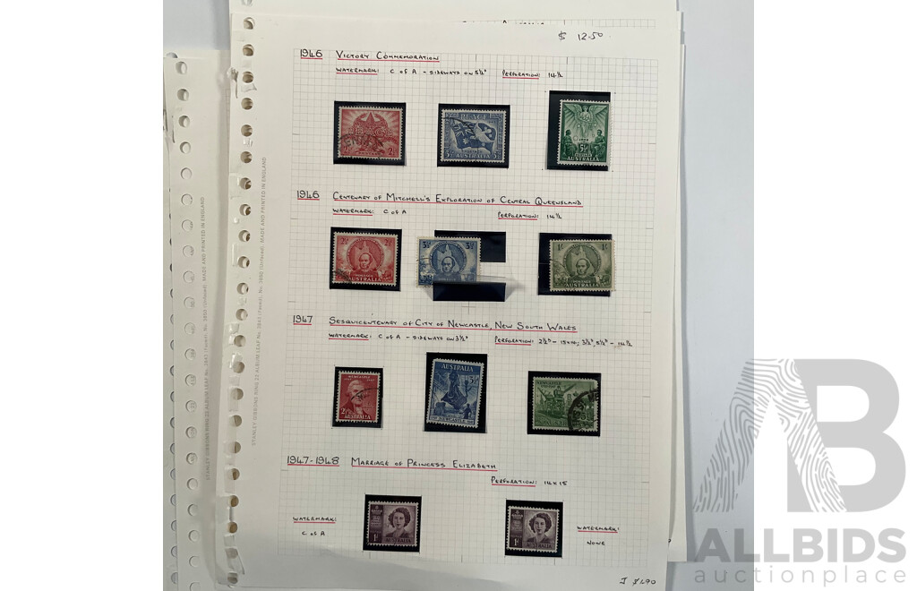 Collection of Australian Predecimal Stamps Spanning 1930's to 1950's Including Mints, Blocks and Sets
