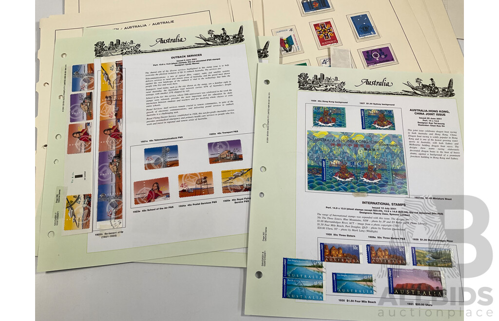 Collection Australian Stamps in Seven Seas and Scotts Pages, Predecimal to Decimal, QE2 1953 Coronation Mint Block Set, QV South Australia 1929/30 Kangaroo on Map and More