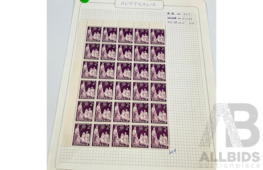 Australian Predecimal Stamps Including Western Australia 1890's Revenue Stamps to Ten Shillings, Victoria QV Mint Hinged, 1940's-50's Mint Hinged Blocks