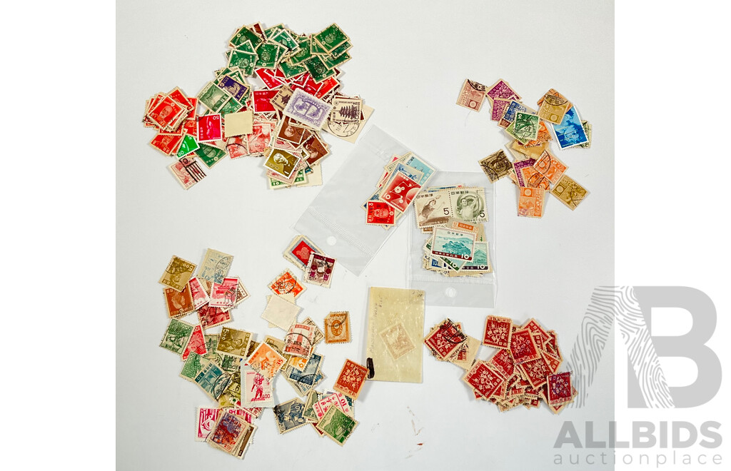 Collection of Japanese and Manchukuo Stamps, Including General Nogi Maresuke, Plum Blossoms, Summer Palace and More