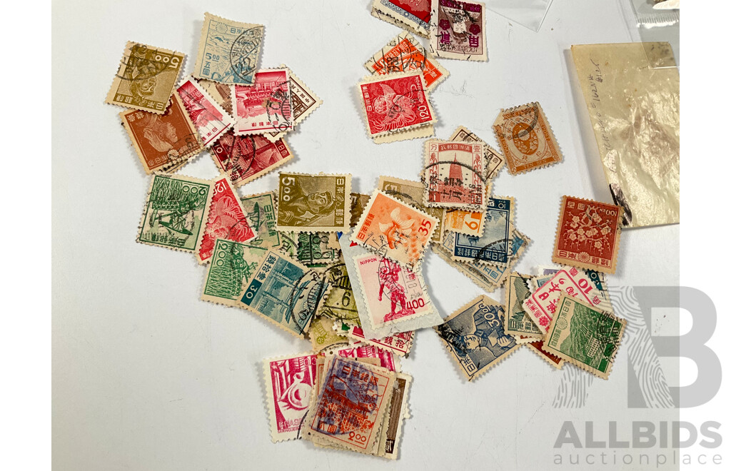 Collection of Japanese and Manchukuo Stamps, Including General Nogi Maresuke, Plum Blossoms, Summer Palace and More