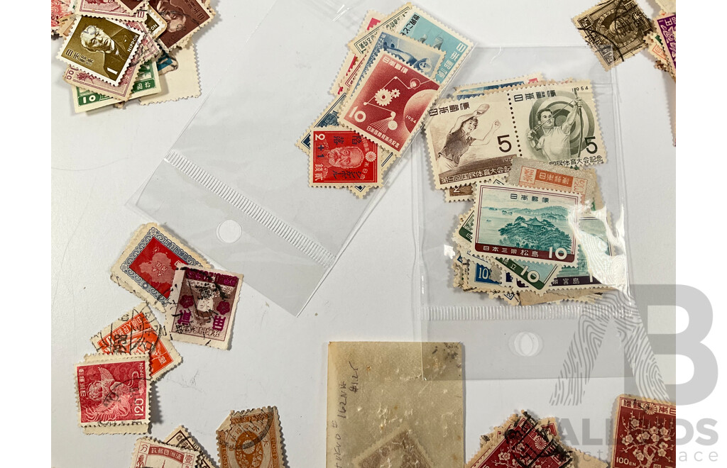 Collection of Japanese and Manchukuo Stamps, Including General Nogi Maresuke, Plum Blossoms, Summer Palace and More