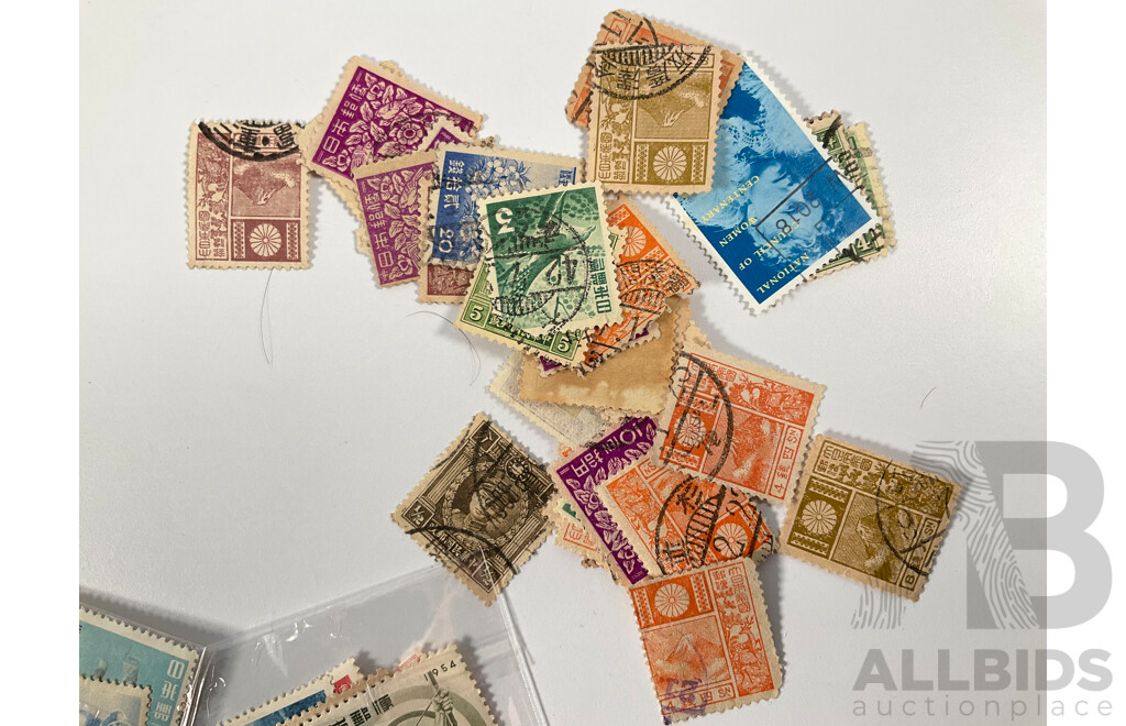 Collection of Japanese and Manchukuo Stamps,  Including General Nogi Maresuke, Plum Blossoms, Summer Palace and More