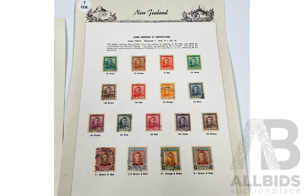 Collection of Vintage and Antique Stamps Including New Zealand, Papua New Guinea, Samoa Jamaica
