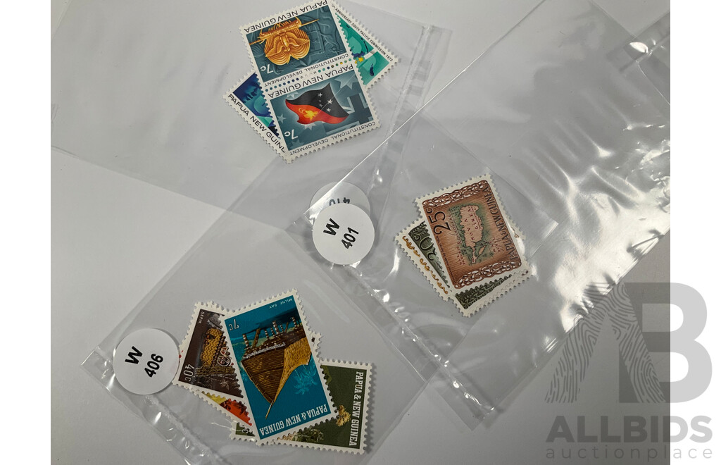 Collection of Vintage and Antique Stamps Including New Zealand, Papua New Guinea, Samoa Jamaica