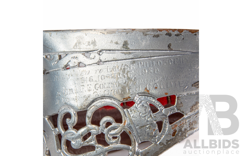 British Pattern Reproduction 1908 Cavalry Troopers Sword, Inscribed and Dated (1958), 101 cm (length)