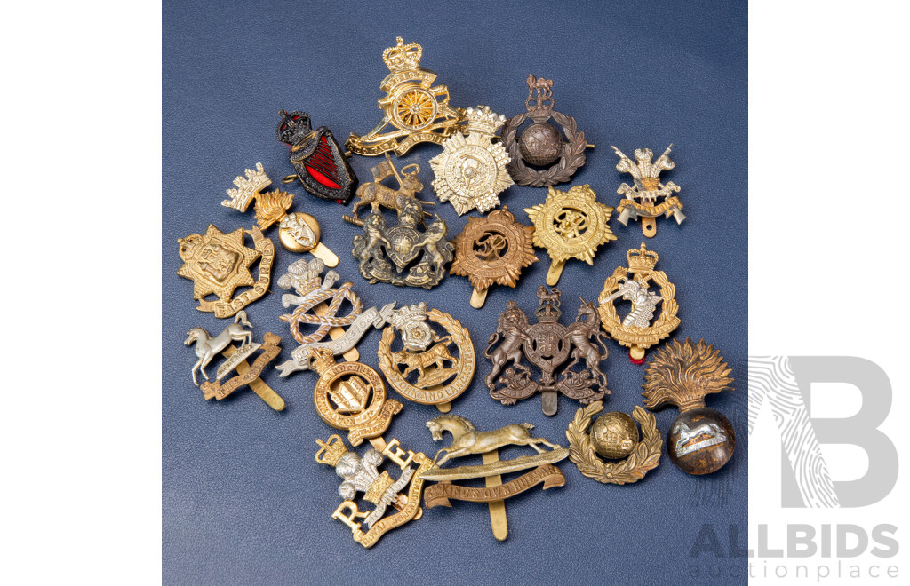Collection of Australian and British Military Cap Badges (21 Pieces)