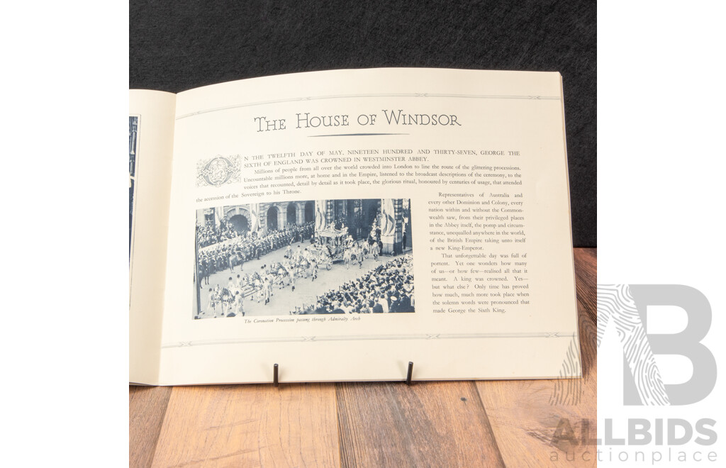 Wonderful Trio of Vintage British Royal Family Memorabilia Encompassing Two Hard Cover Books & Rare Souvenir Booklet of Elizabeth I Queen Mother of Queen Elizabeth II & King George VI 1949 Visit to Australia (3)