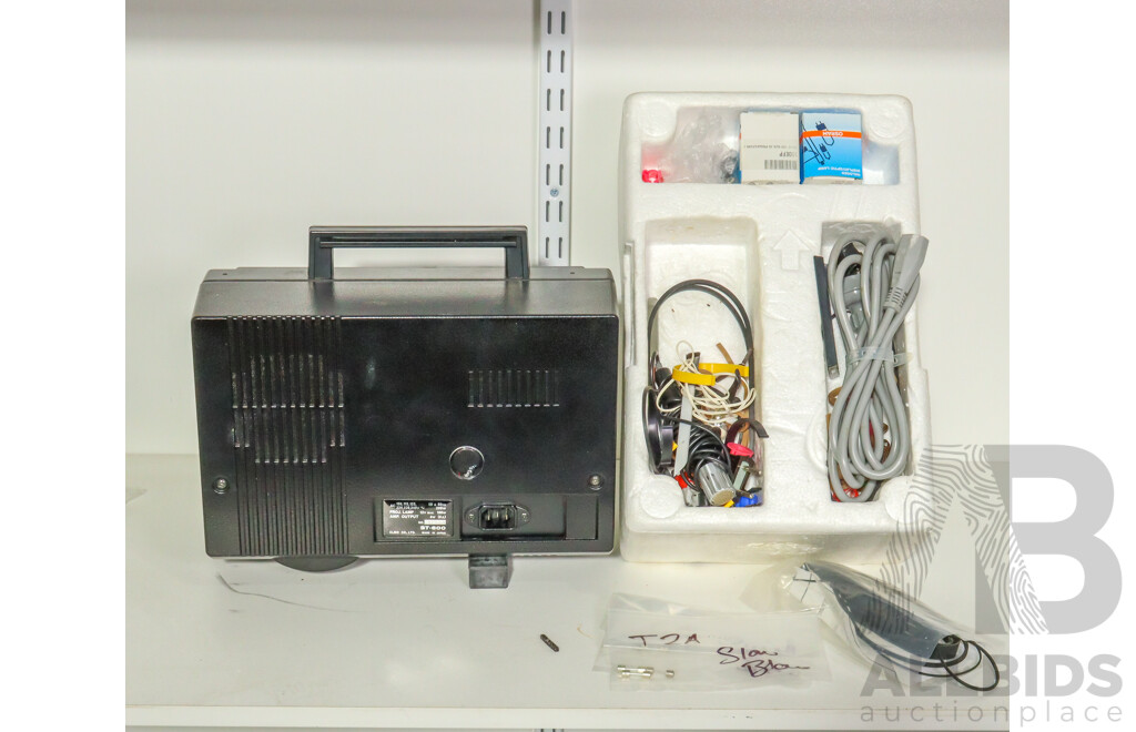 Vintage Elmo ST-600 Two Track 8mm Sound Projector in Original Box and Packaging