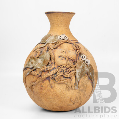 Wonderful Vintage Boxwood Pottery Gumnut Baby Handmade Vase, 27H cm