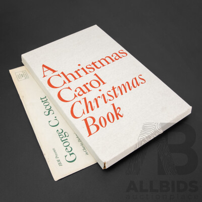 Unique Vintage Charles Dickens 'A Christmas Carol' Telemovie (1984) with George C. Scott Commemorative Book and Press-Kit