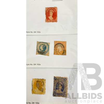 Australian Colonial Stamps Including Van Diemens Land and Queensland QV Chalon Heads, Victoria QV Imperfs