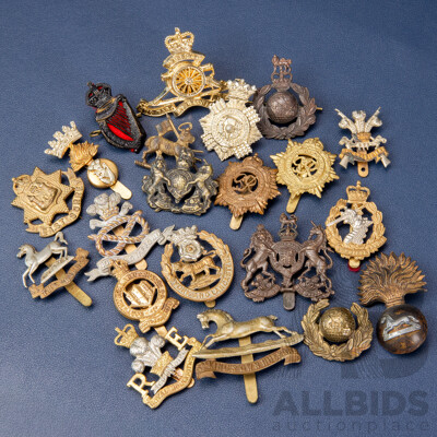 Collection of Australian and British Military Cap Badges (21 Pieces)