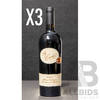 Chain Ponds the Cachet Shiraz Cabernet Sauvignon and Merlot Vintage 2007 - Lot of Three
