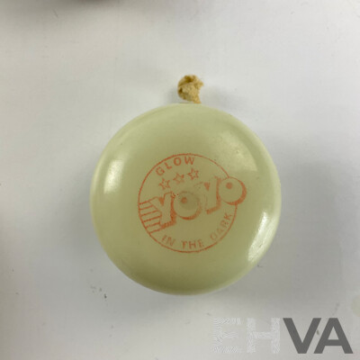 Three Vintage Yo-Yos Including Coca Cola Russell Championship, Ovaltine and  Glow in the Dark