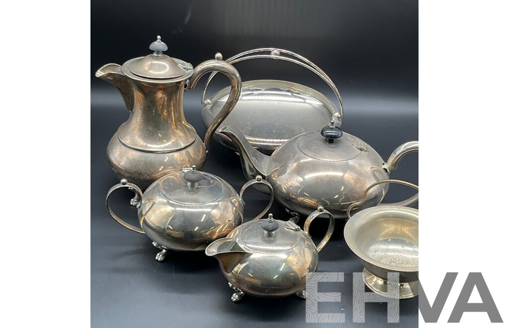 Vintage Silver Plated EPNS Tea Coffee Set - Lot of 8