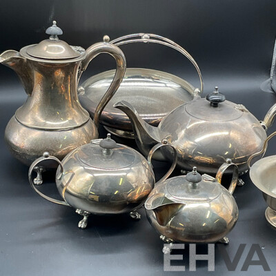 Vintage Silver Plated EPNS Tea Coffee Set - Lot of 8