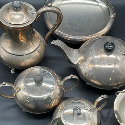 Vintage Silver Plated EPNS Tea Coffee Set - Lot of 8