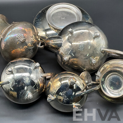 Vintage Silver Plated EPNS Tea Coffee Set - Lot of 8
