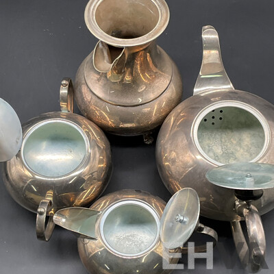 Vintage Silver Plated EPNS Tea Coffee Set - Lot of 8