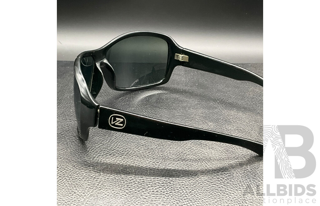 VON ZIPPER ZORG Black Sunglasses and Hard Case