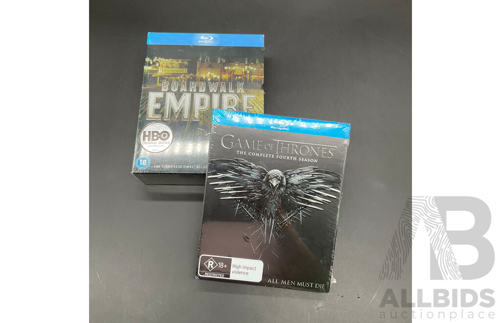 GAME of THRONES the Complete Fourth Season and BOARDWAL EMPIRE Complete First, Second and Third Season