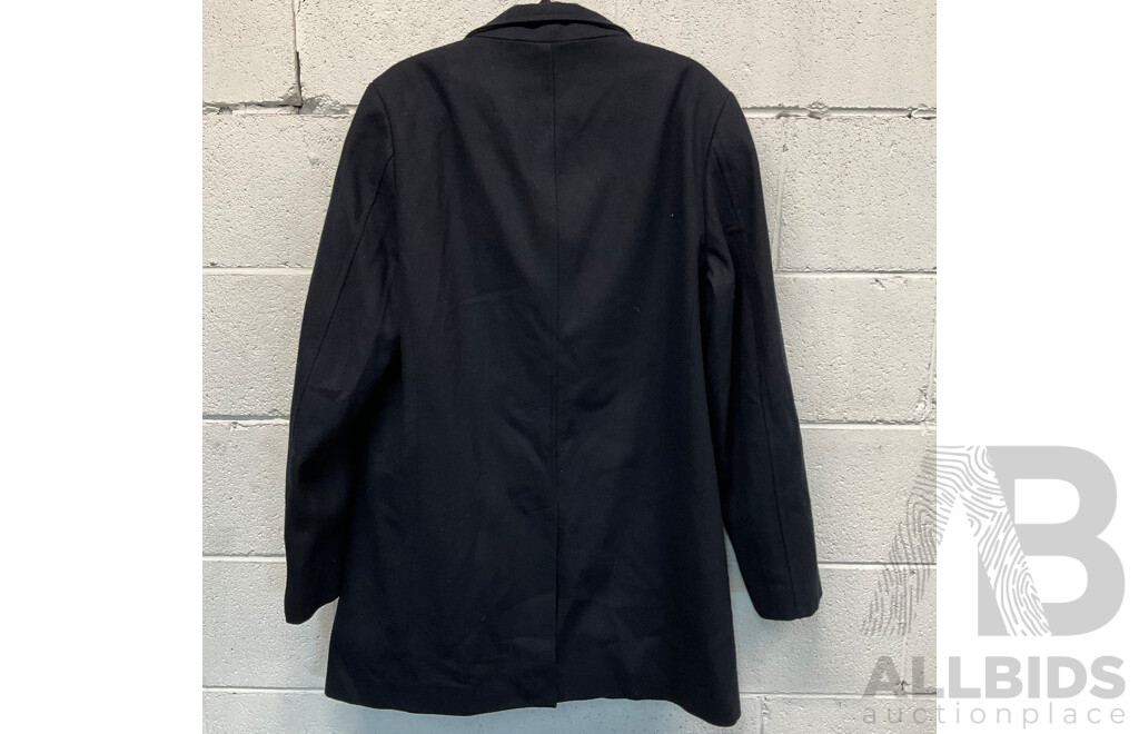 OXFORD Dunbar Wool Rich Winter Coat L Navy Blue