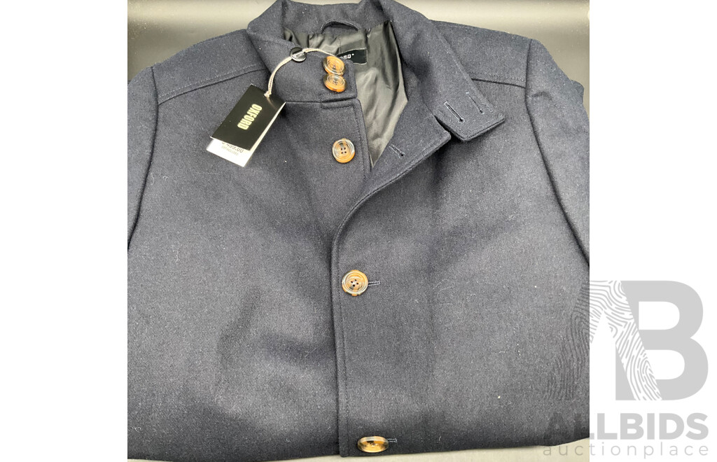 OXFORD Dunbar Wool Rich Winter Coat L Navy Blue