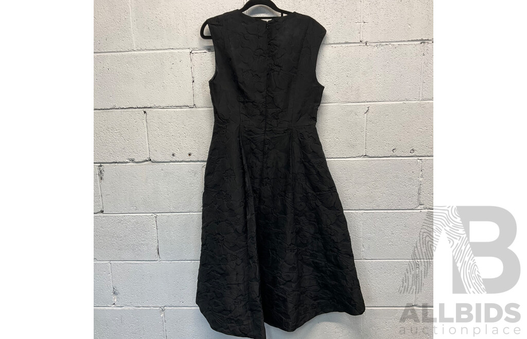 JAYSON BRUNSDOM Black Label Black Floral Jacquard Dress, FRENCH CONNECTION Patern Dress and DECJUBA Denim Jeans - Lot of 3