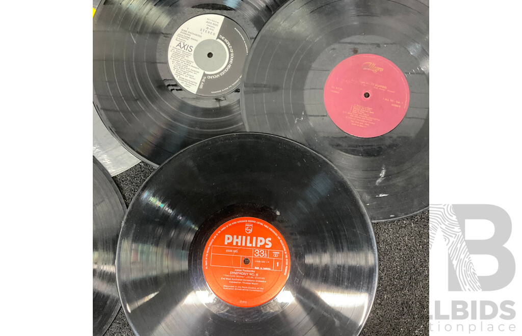 Collection of 8 Vintage Vinyl LP Records, Including ''Grease'' John Travolta and Olivia Newton-John and More