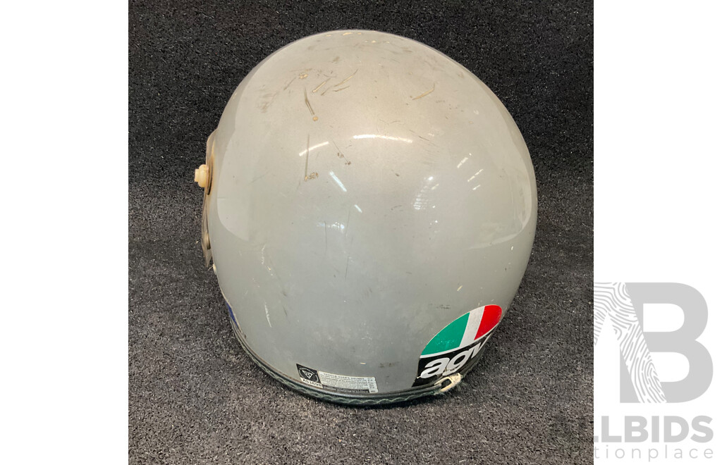 AGV Kenny Roberts KR2000 Motorcycle Vintage Helmet and ARAI GP Vintage Motorcycle Helmet - Lot of 2