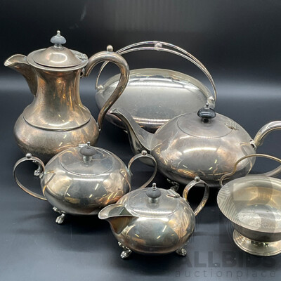 Vintage Silver Plated EPNS Tea Coffee Set - Lot of 8