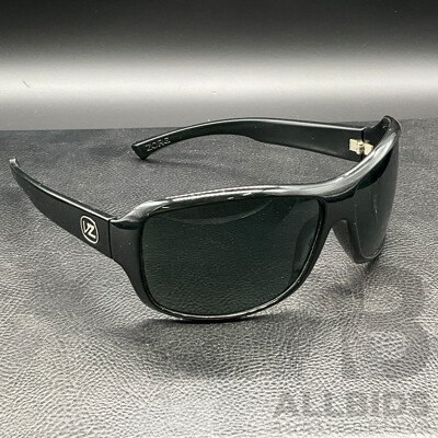 VON ZIPPER ZORG Black Sunglasses and Hard Case