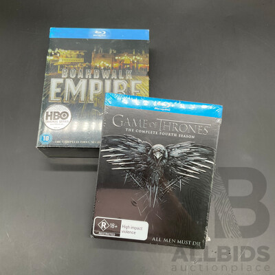 GAME of THRONES the Complete Fourth Season and BOARDWAL EMPIRE Complete First, Second and Third Season