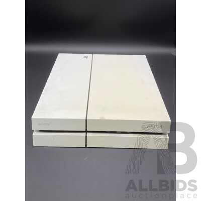 SONY PlayStation PS4 White - Console Only and Tony Hawk's Pro Skater1+2 Vidoe Game - Lot of 2