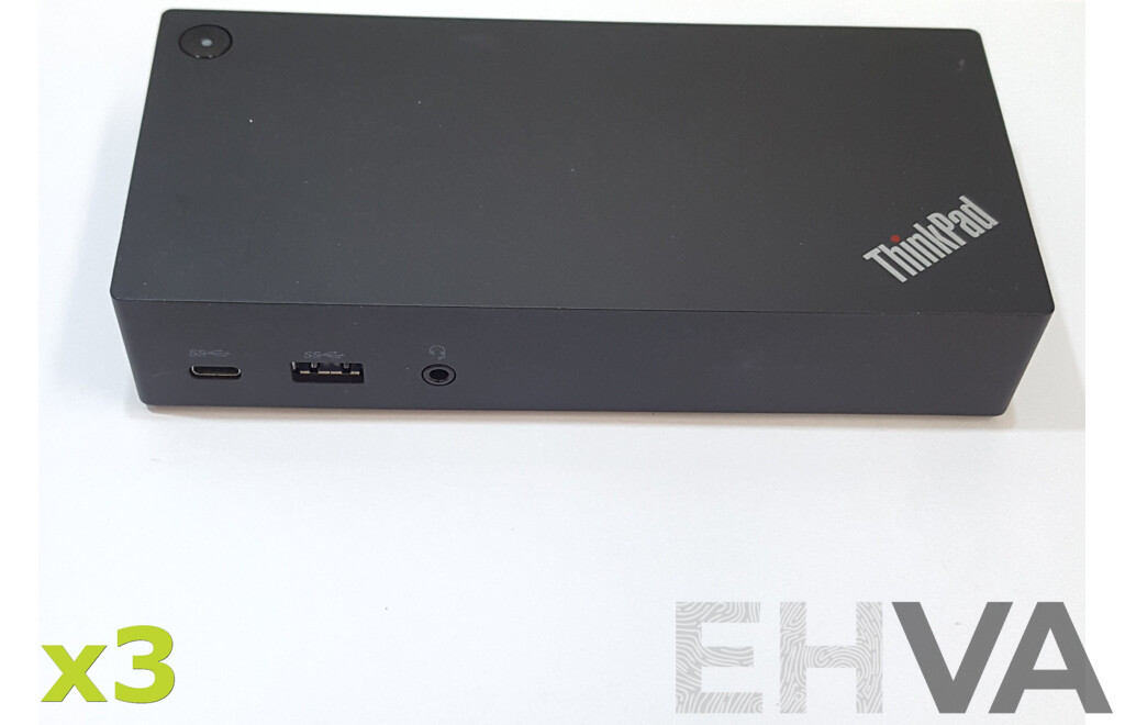 Lenovo (DK1633) ThinkPad USB-C Dock w/ Power Supply - Lot of Three