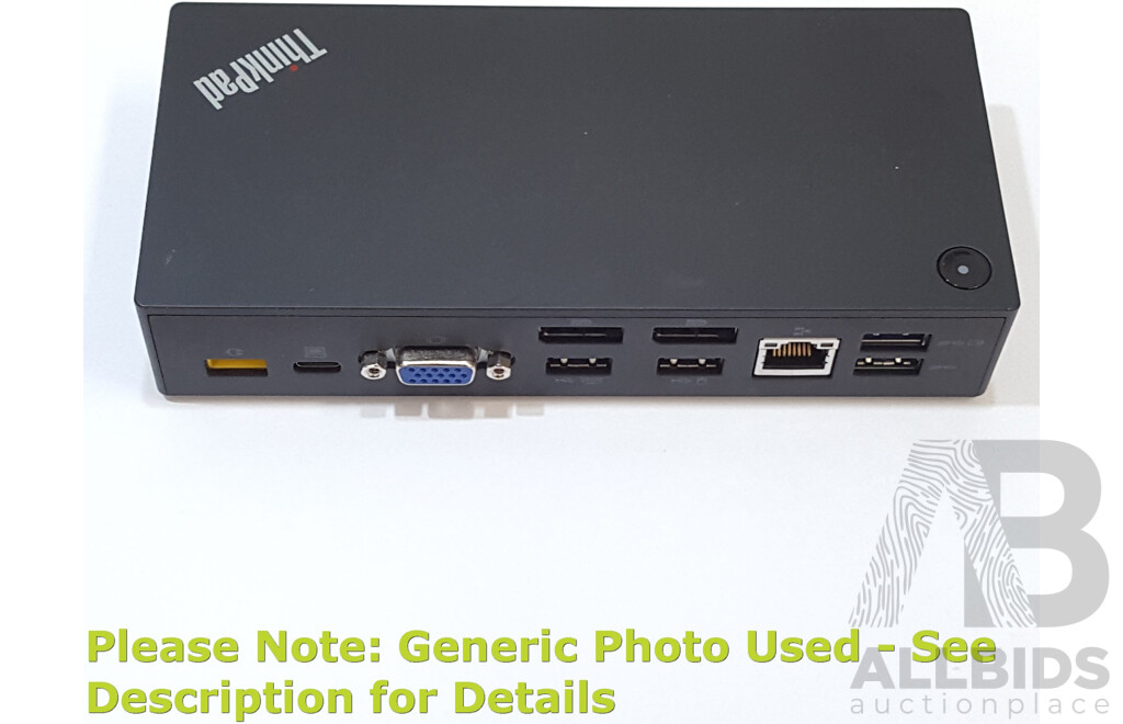Lenovo (DK1633) ThinkPad USB-C Dock w/ Power Supply