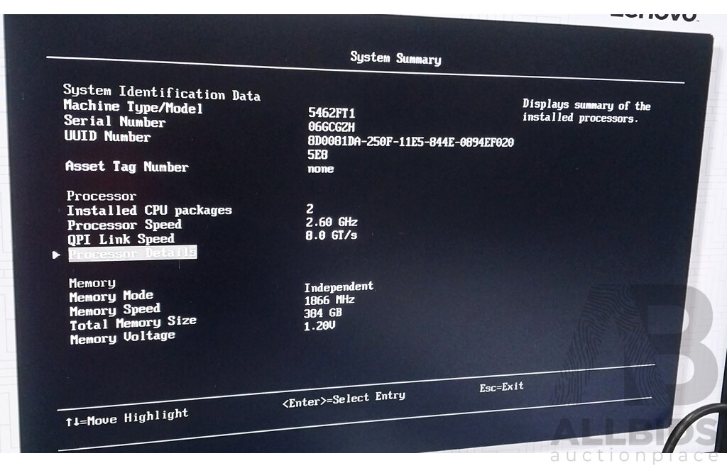 Lenovo System X 3650 M5 Intel Xeon (E5-2640 V3) 2.40GHz-3.20GHz 8-Core CPU 1RU Server W/ 384GB DDR4