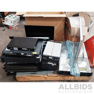 Pallet of Assorted Network Switches, Imac's, Mac Accessories, Server and More