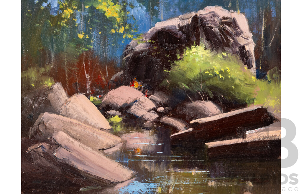 WAITE, Allan (1924-2010) (8) 'Cataract Gorge, Tasmania' and Seven Others, Original Watercolours on Board (8)