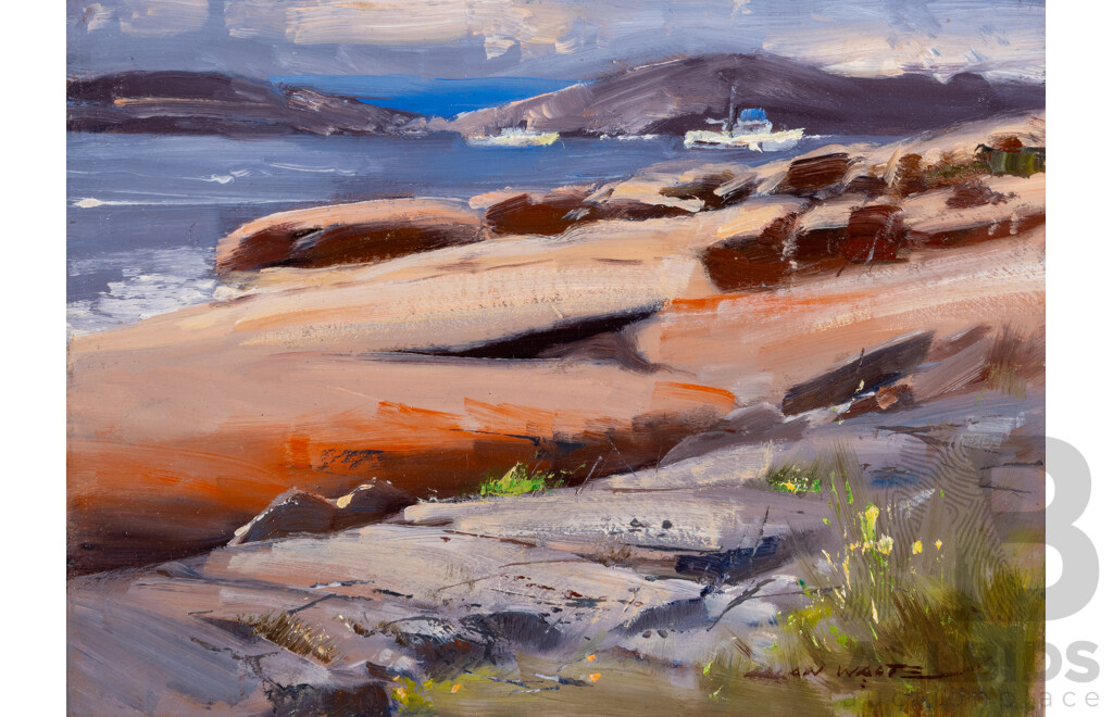 WAITE, Allan (1924-2010) (8) 'Cataract Gorge, Tasmania' and Seven Others, Original Watercolours on Board (8)